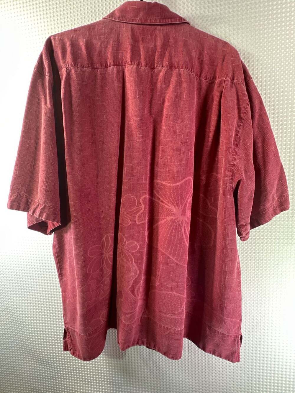 Jamaica Jaxx Authentic Island Style Red 100% Silk Shirt - Picture 3 of 8